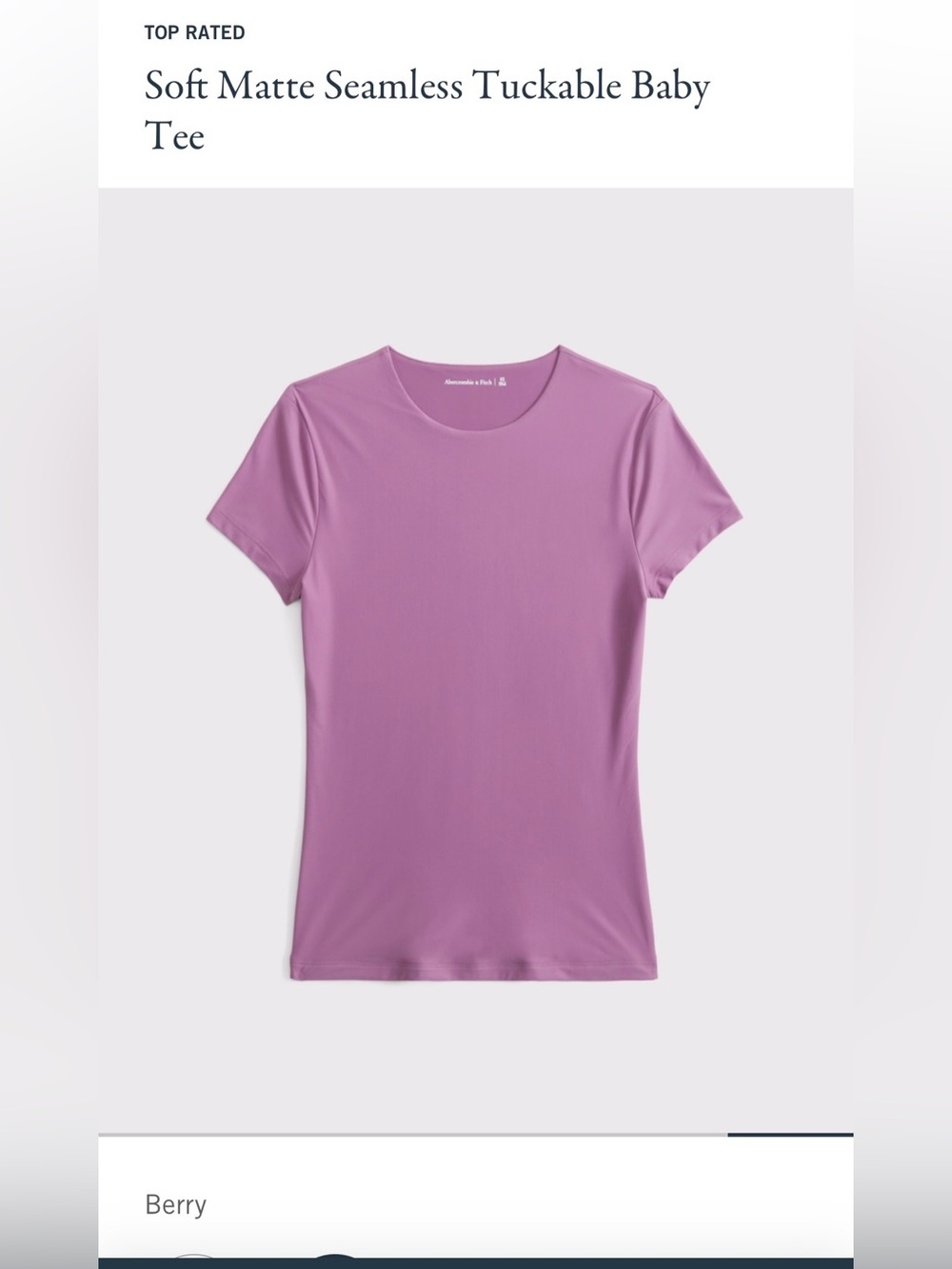 Soft Matte Seamless Tuckable Baby Tee
